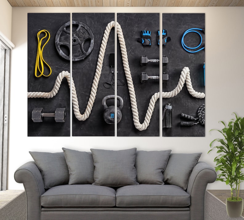 Fitness Wall Art Workout Wall Art Fitness Canvas Print Gym Etsy