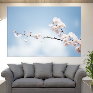Spring Flower Blossoms Canvas Print, Floral Wall Art, Flowers Canvas Art