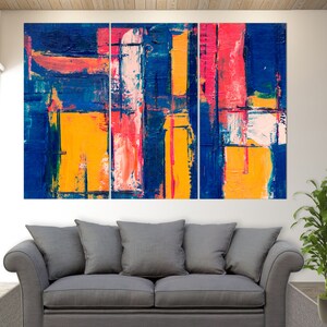 Zeitgenössische Wandkunst, Abstrakte Leinwanddruck, Abstrakte Wandkunst, Abstraktes Dekor