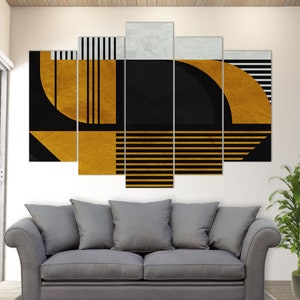 Boho Wall Decor, Modern Abstract Art Decor, Boho Stule Canvas, Geometric Abstract Art, Minimalist Wall Decor, Luxury Wall Art