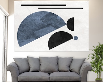 Modern Abstract Art Decor, Canvas, Geometric Abstract Art, Minimalist Wall Decor, Geometric Wall Art