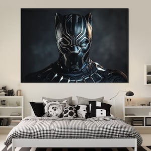 Avengers Canvas Art, Black Panther Canvas Print, Black Panther Poster, Avengers Wall Art, Black Panther Wall Art, Black Panther Fan Gift