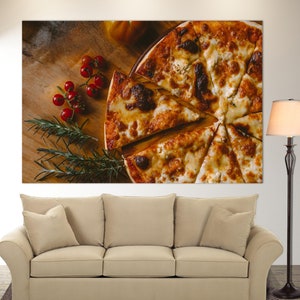 Pizza Canvas Wall Art, Pizza Canvas Print, Pizza Wall Decor, Italian Restaraunt Decor