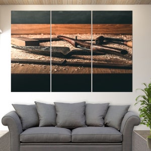 Woodwork Tools Canvas Wall Art, Old Tools Canvas Print, Carpenter Gift, Workshop Wall Decor, Joiner Gift