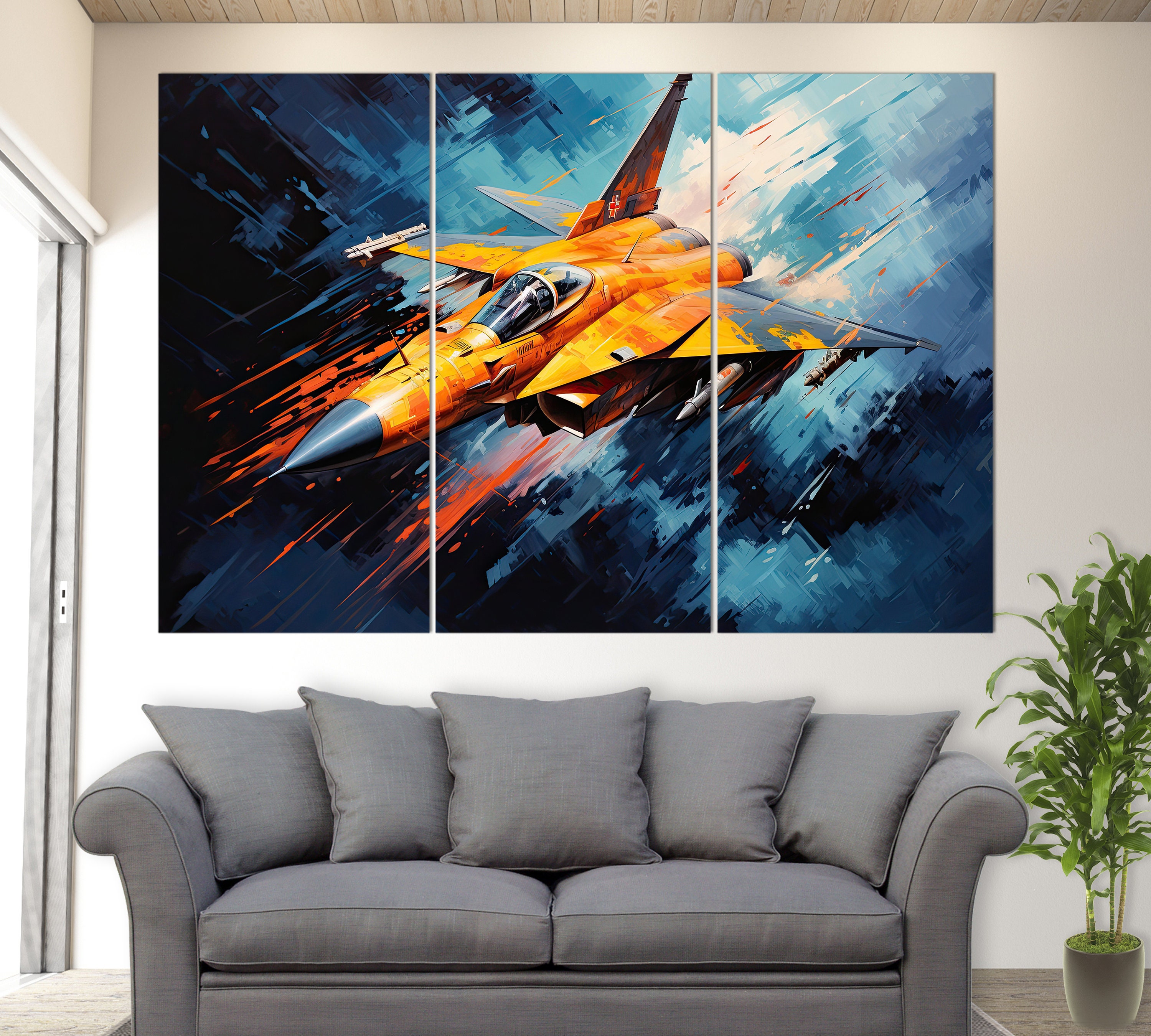 Abstract Fighter Jet, Abstract Art, Abstract Jet, Fighter Jet Canvas ...
