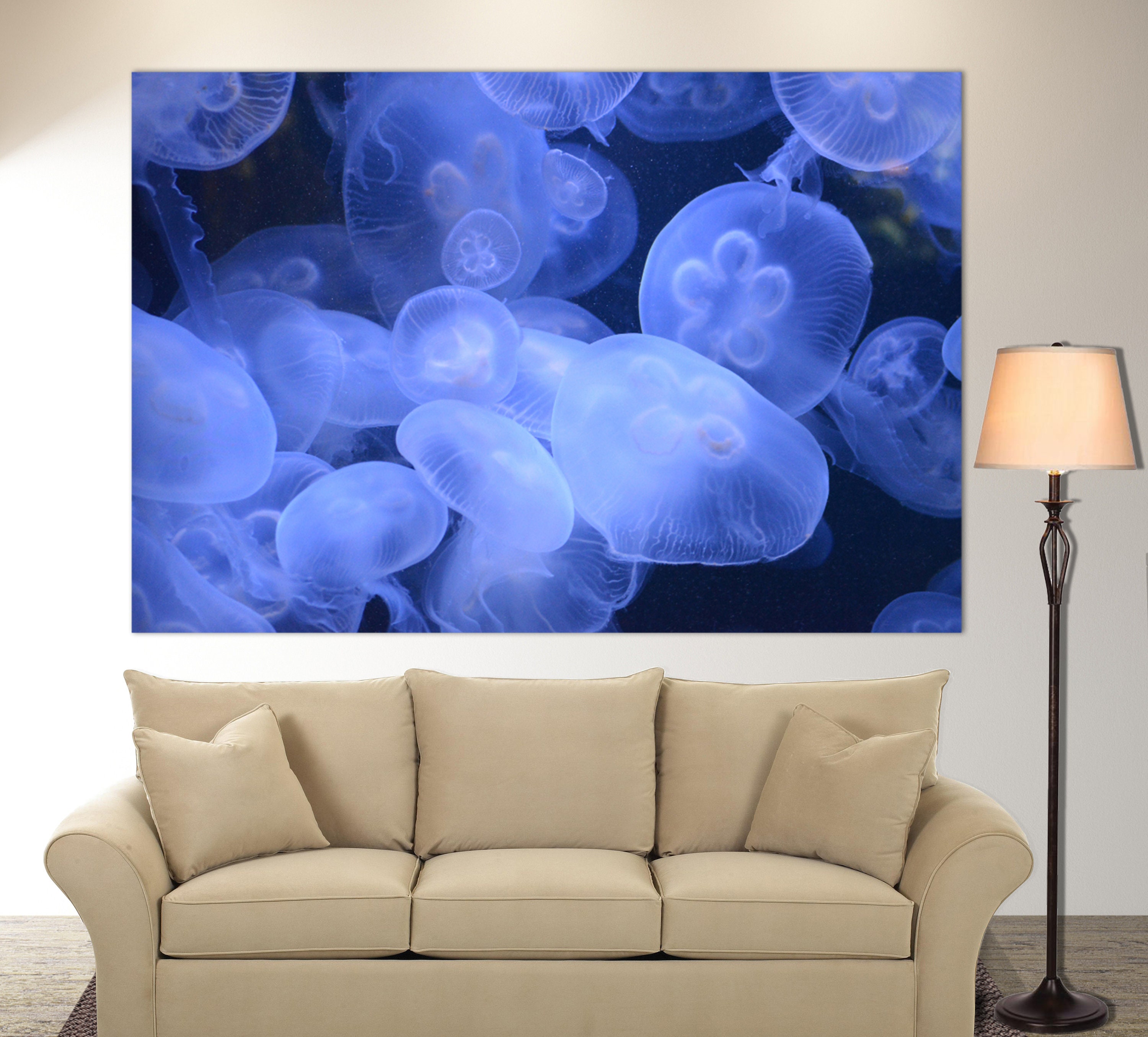 Jellyfish Canvas Wall Art, Jellyfish Canvas Print, Ocean Canvas Art