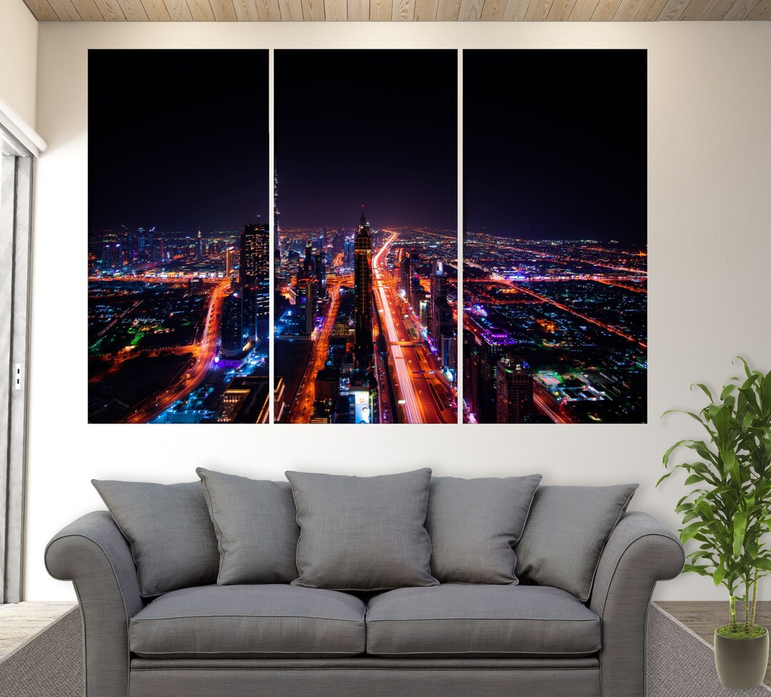 Dubai Canvas Print, Dubai Skyline, Dubai Wall Art, Dubai Photo, UAE
