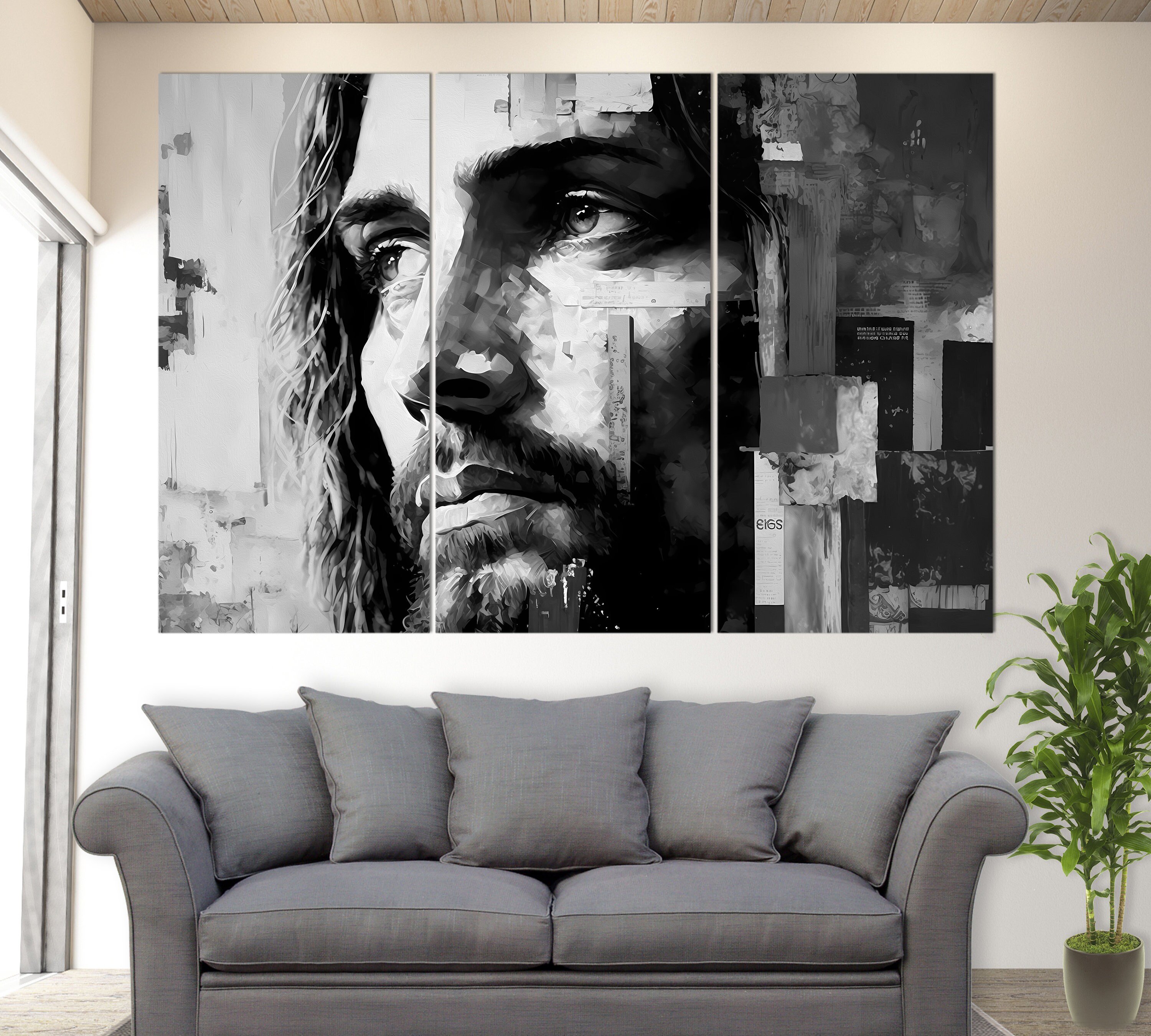 Jesus Abstract Art, Abstract Art, Christ Abstract Art Print, Jesus ...