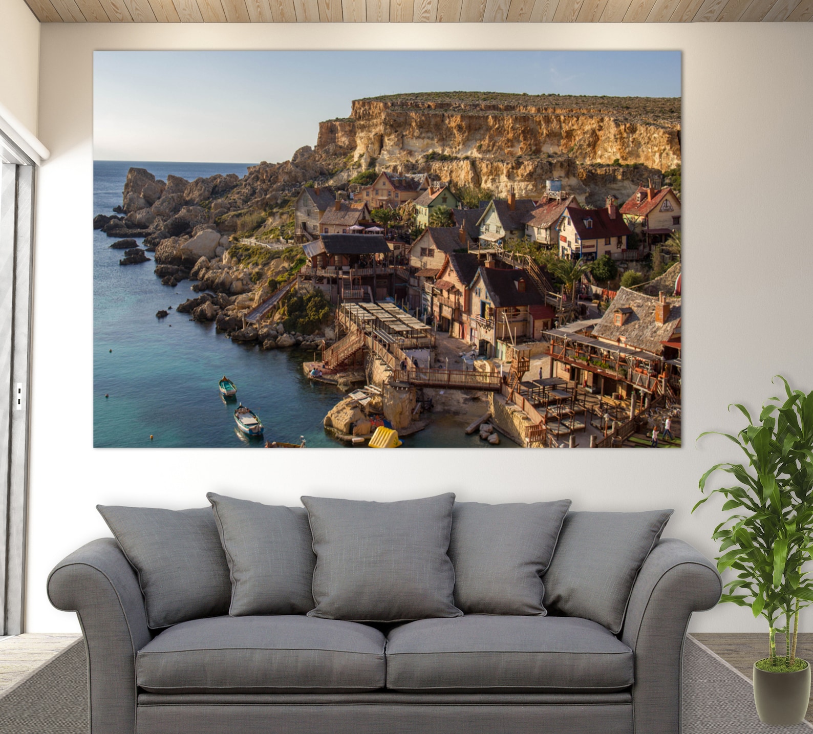 Popeye Village Canvas Art Malta Wall Art Malta Canvas Print Etsy