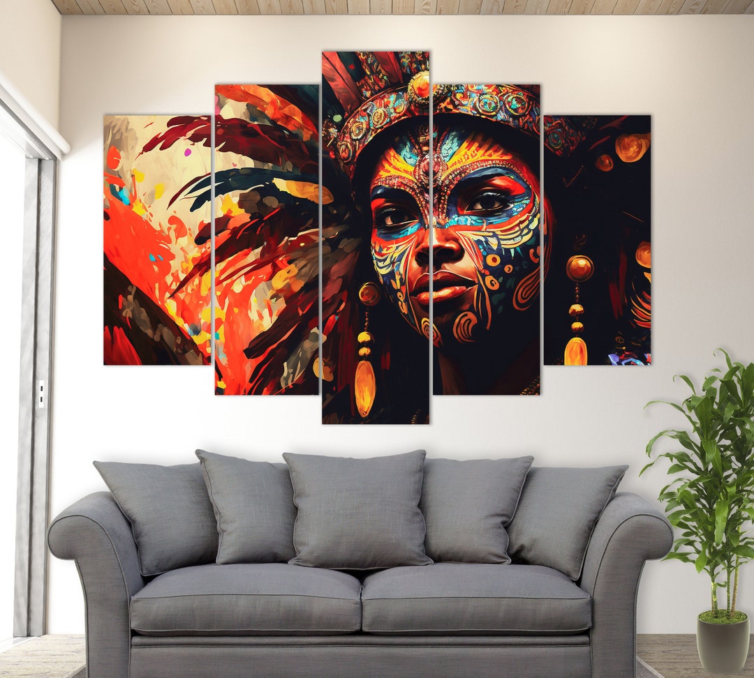 Indian Art, Indian Women Art Painting, Indian Wall Decor, Indian Decor