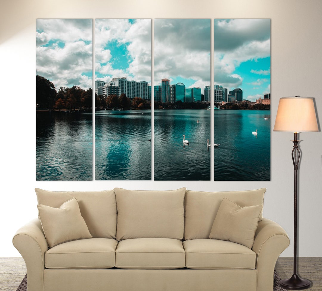 Orlando Wall Art, Orlando Skyline, Orlando Canvas Print Etsy