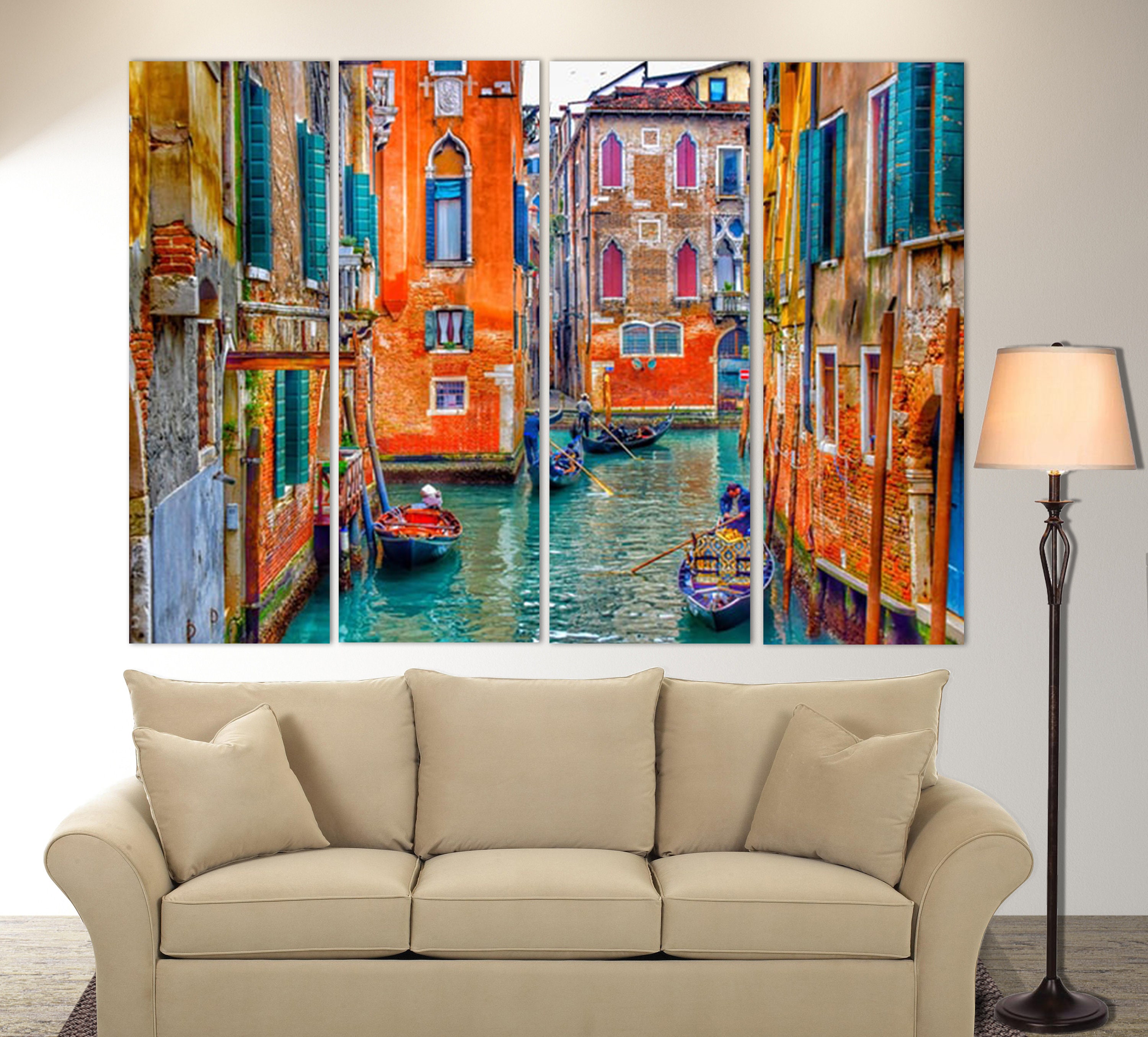 Venice Downtown, Venice Canvas Wall Art, Venice Canvas Print