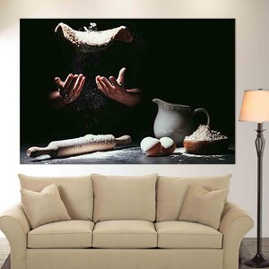 Pizza Wall Art, Pizza Canvas Print, Pizzeria Wall Decor, Italian Restaraunt Decor, Pizza Cook Gift image 2