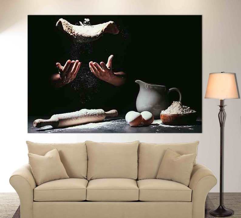 Pizza Wall Art, Pizza Canvas Print, Pizzeria Wall Decor, Italian Restaraunt Decor, Pizza Cook Gift image 2