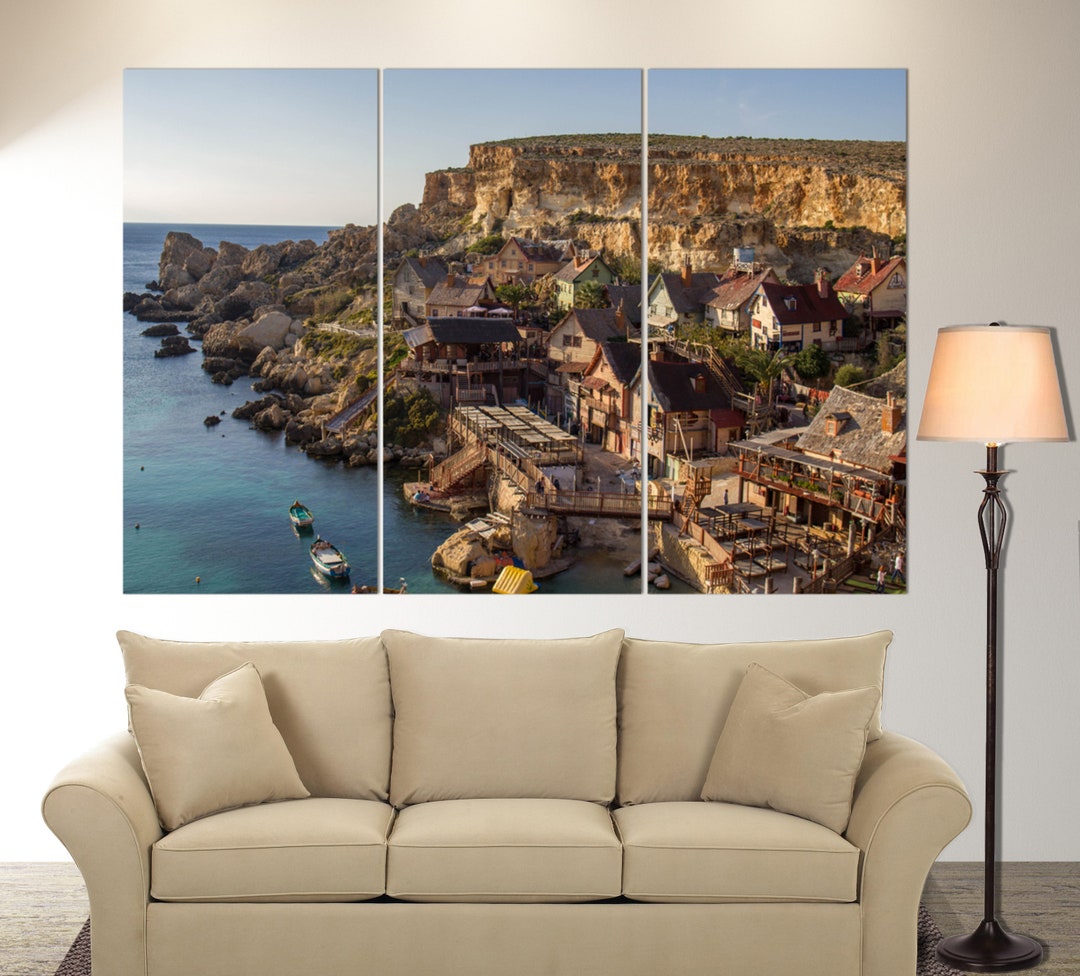 Popeye Village Canvas Art, Malta Wall Art, Malta Canvas Print Etsy
