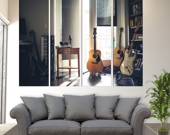 Home Music Studio Canvas Print, Music Room Decor, Music Wall Art