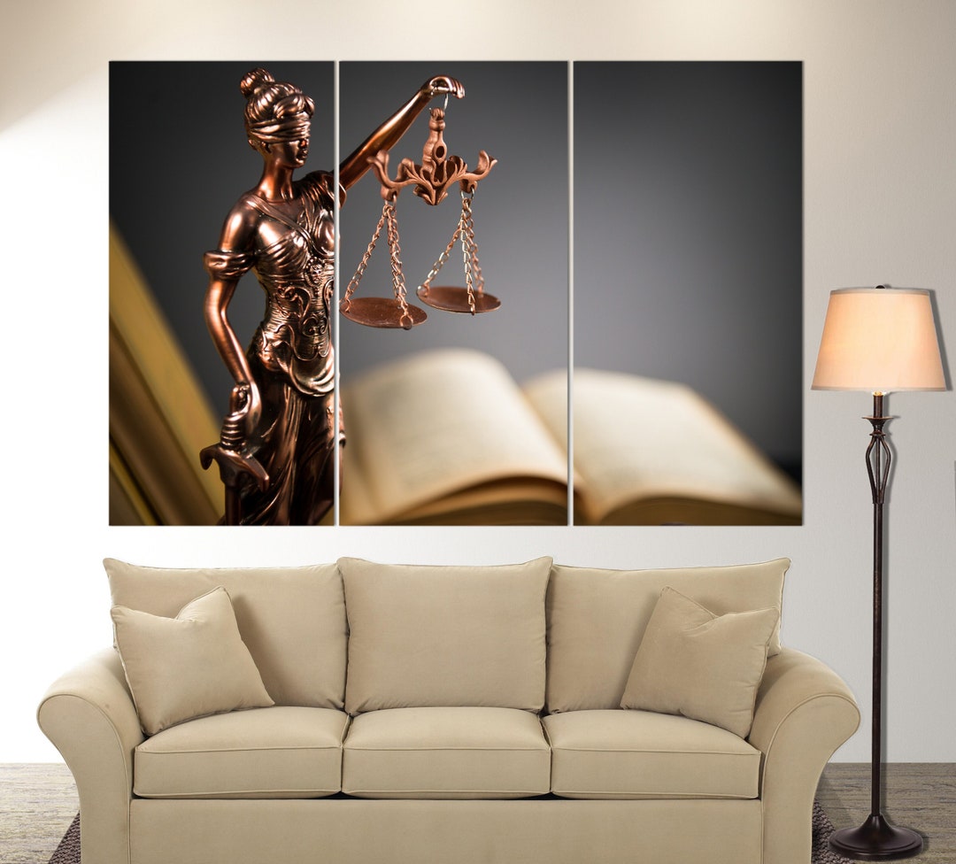 Lady Justice Canvas Print, Lawyer Office Decor, Lawyer Gift, Law Canvas ...