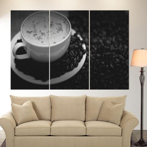 Coffee Canvas Wall Art, Coffee Canvas Print, Coffee Wall Decor, Restaraunt Decor