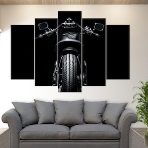 Motorcycle Canvas Print, Motorbike Wall Art, Biker Gift