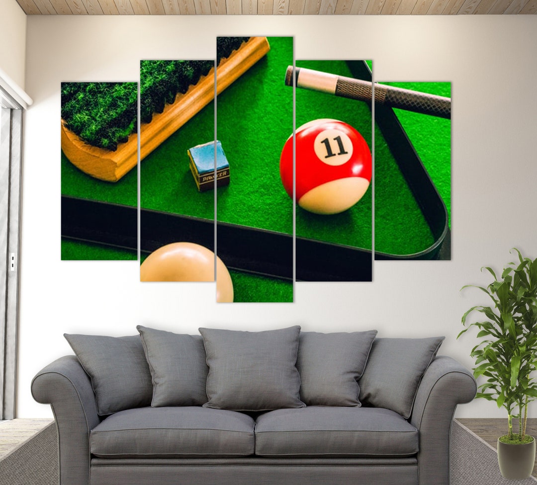 Billiards Canvas Art, Billiards Room Decor, Billiards Print Etsy