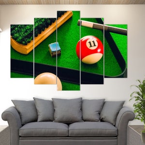 Billiards Canvas Art, Billiards Room Decor, Billiards Print