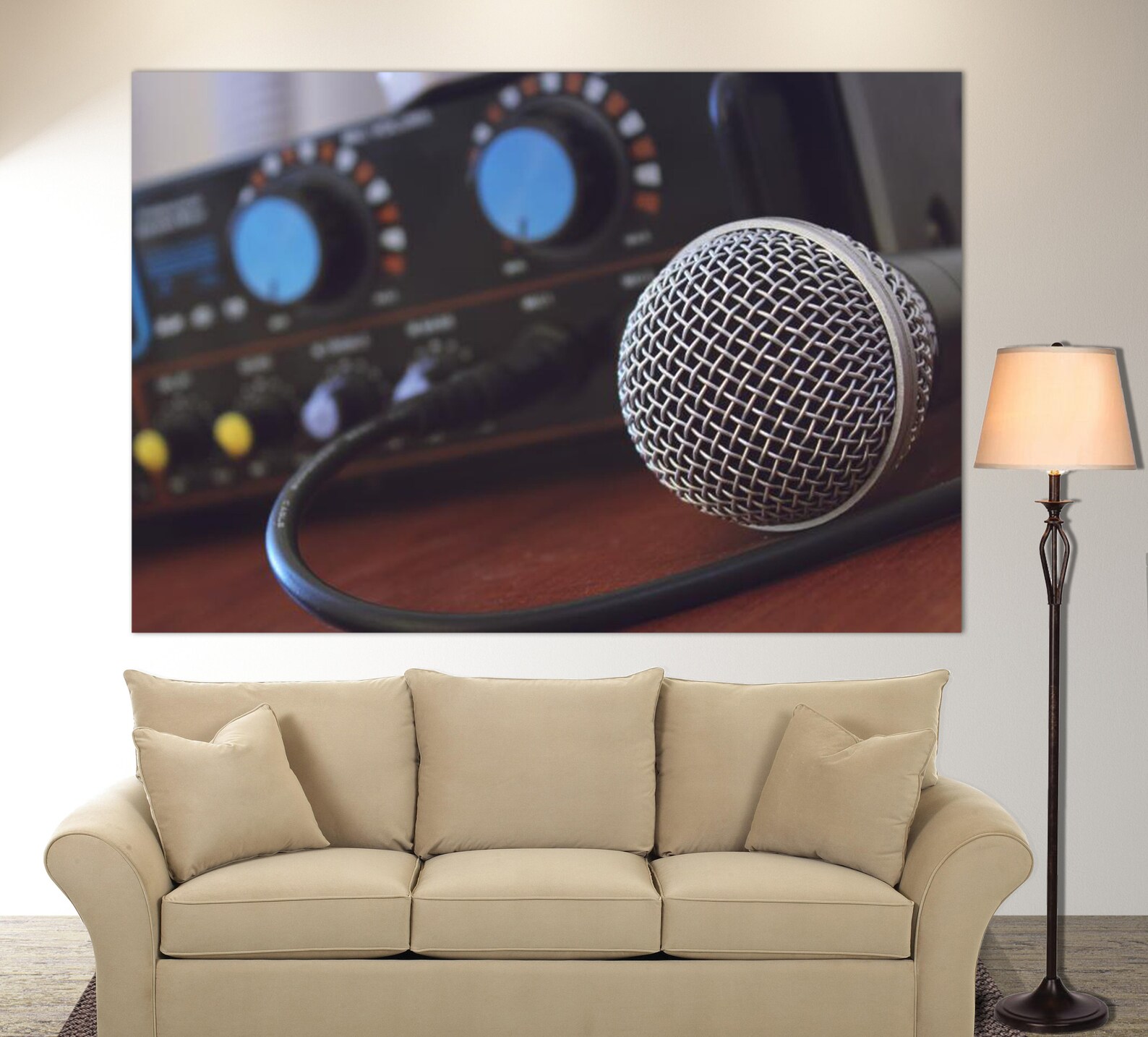 Microphone Canvas Print Music Wall Art Radio Wall Art Etsy