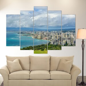 Honolulu Canvas Wall Art, Diamond Head Wall Art, Honolulu Print