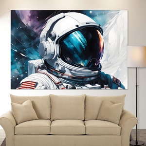 Astronaut Canvas Print, Space Wall Art, Space Canvas Art