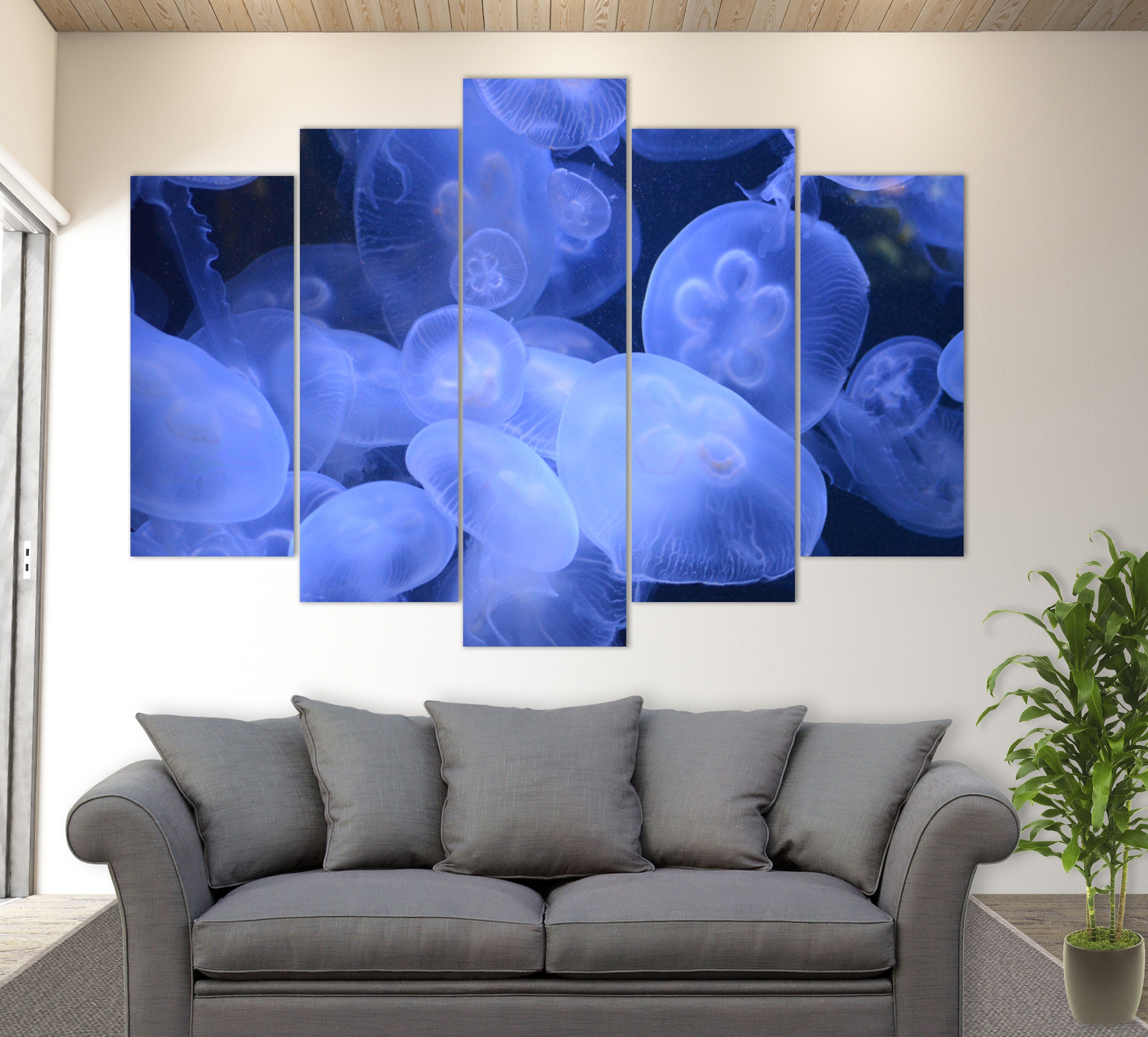 Jellyfish Canvas Wall Art, Jellyfish Canvas Print, Ocean Canvas Art