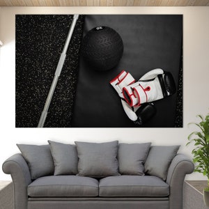 Workout Wall Art, Boxing Canvas Print, Boxing Wall Art, Boxer Gift, Gym Wall Decor, Fitness Canvas Art