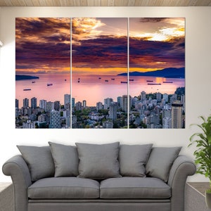 English Bay Canvas Wall Art, Vancouver Canvas Print, Canada Canvas Art, British Columbia Photo