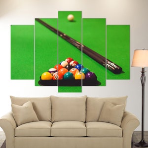 Billiards Wall Art, Billiards Canvas Art, Billiard Table Canvas Print