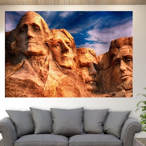 Art mural sur toile commémoratif national du mont Rushmore, art mural Keystone