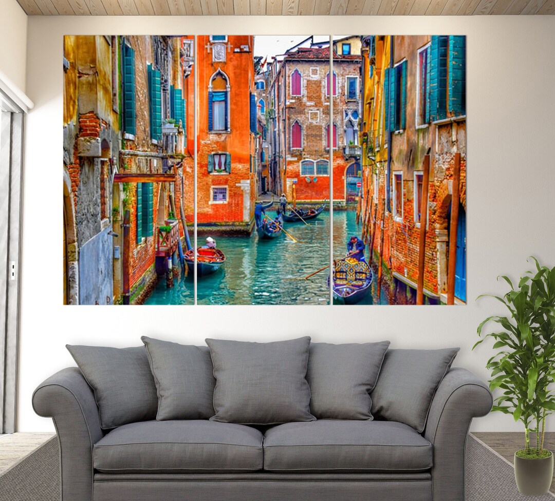 Venice Downtown Venice Canvas Wall Art Venice Canvas Print Etsy