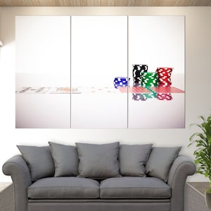 Poker Wall Art, Poker Canvas Art, Abstract Poker Canvas Print