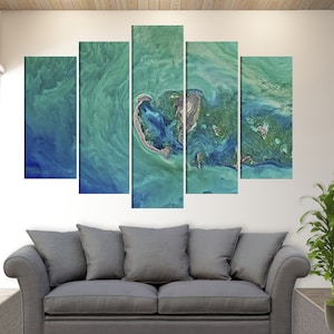 Earth from Space Nasa Photography, Earth Canvas Print, Earth Planet Canvas Art, Abstract Earth Print