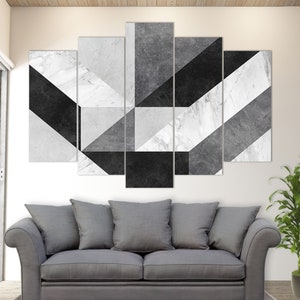 Modern Abstract Art Decor, Boho Stule Canvas, Geometric Abstract Art, Minimalist Wall Decor, Geometric Wall Art