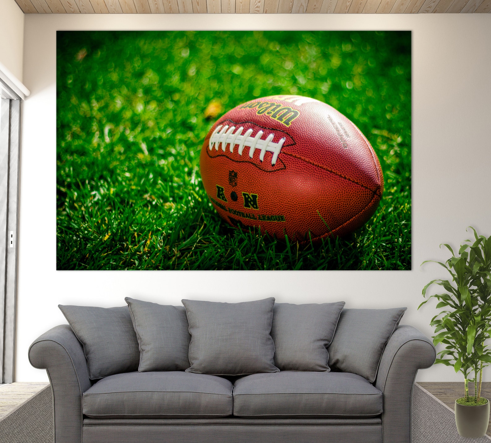Football Wall Art Football Canvas Print Football Wall Decor Etsy