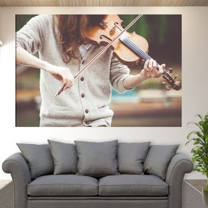 Violinist Gift, Violin Wall Art, Violin Canvas Print, Music Wall Art