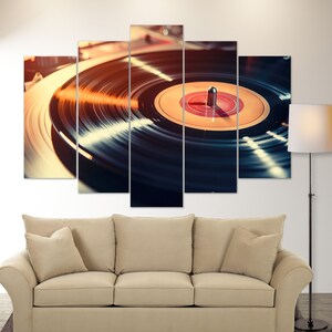 Vintage Vinyl Record Canvas Print, Music Decor, Retro Decor, Music Studio Wall Art, Vinyl Record Canvas