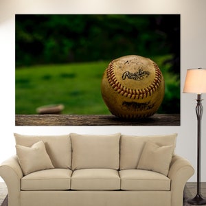 vintage Baseball Canvas Print, Baseball Wall Art