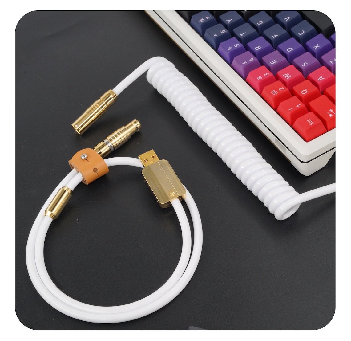 Keyboard cable Coiled cable Custom cable Detachable USB C Etsy