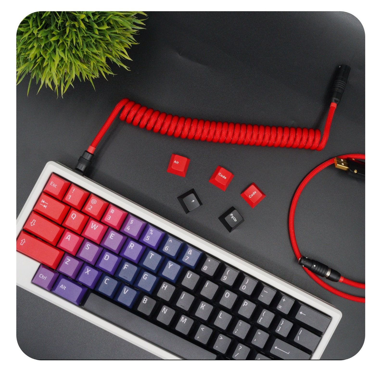 Coiled cable keyboard cable Custom Aviator USBC cable Etsy