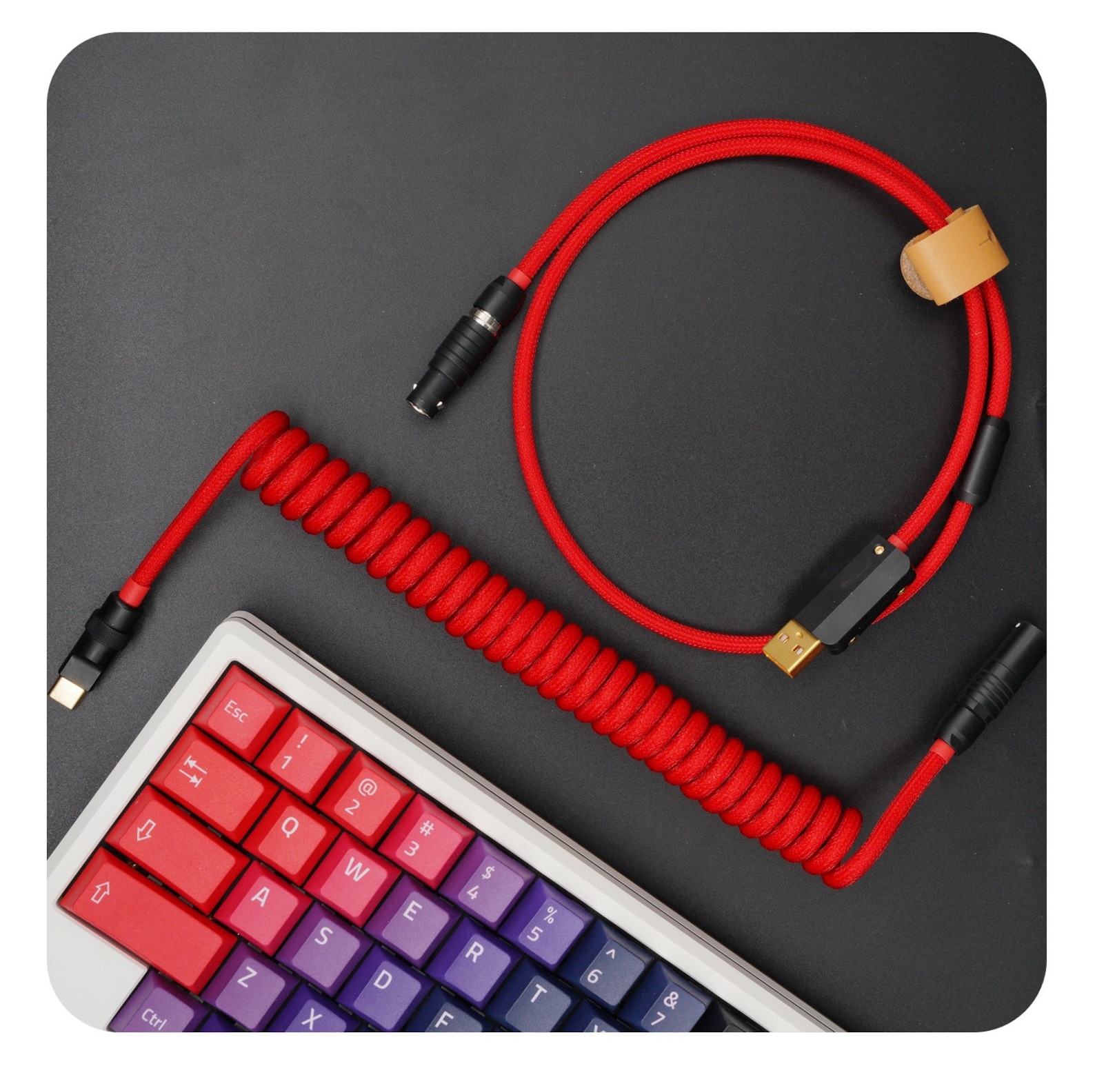 Coiled cable keyboard cable Custom Aviator USBC cable Etsy