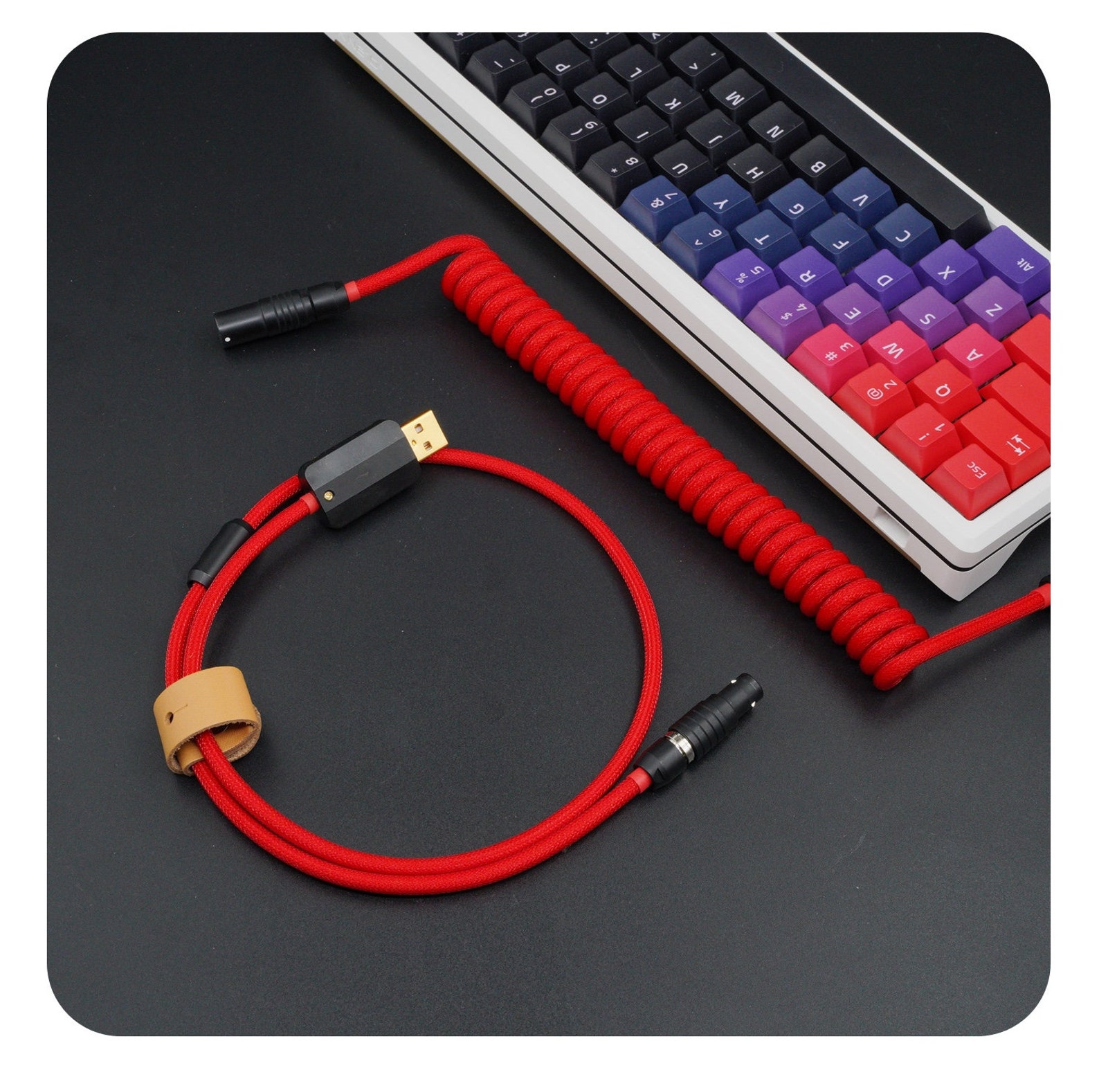 Coiled cable keyboard cable Custom Aviator USBC cable Etsy