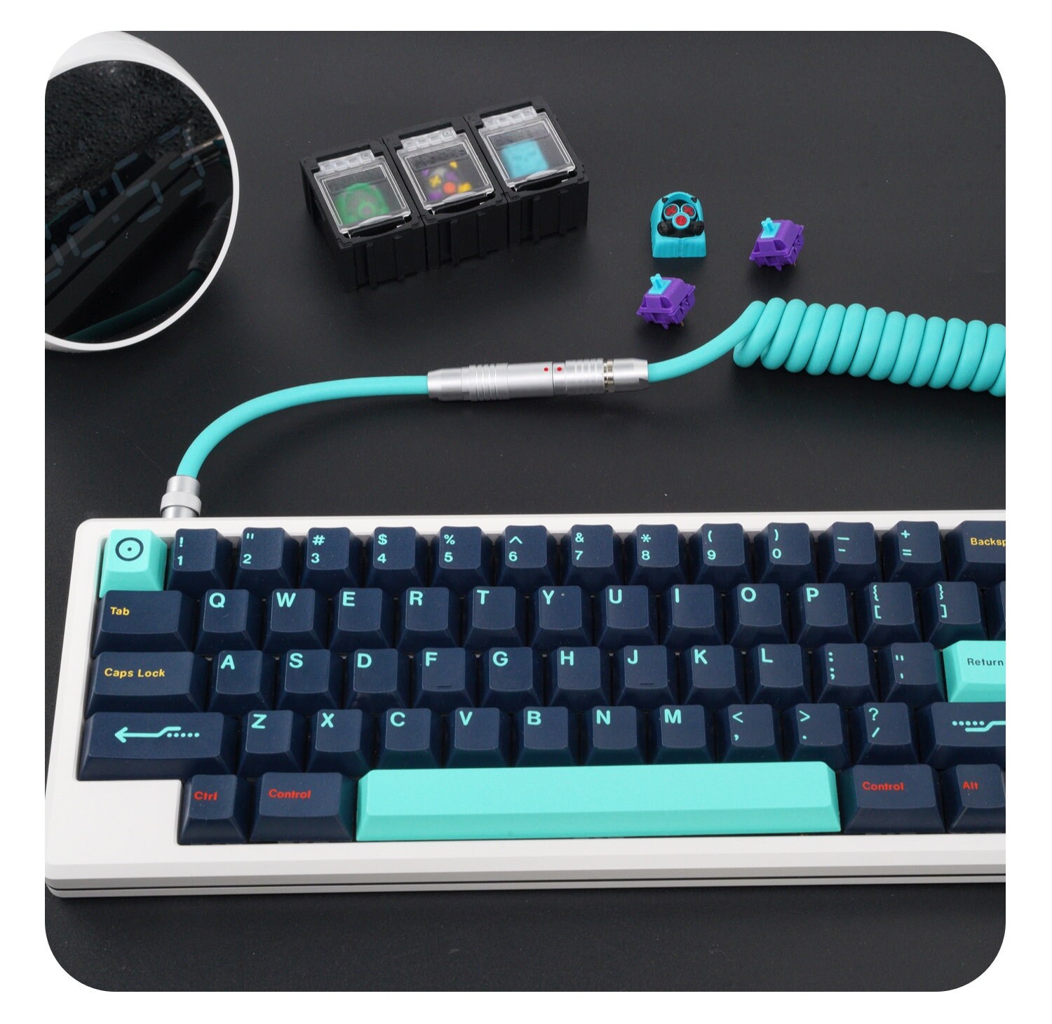 Keyboard cable Coiled cable Custom cable Detachable USB C Etsy