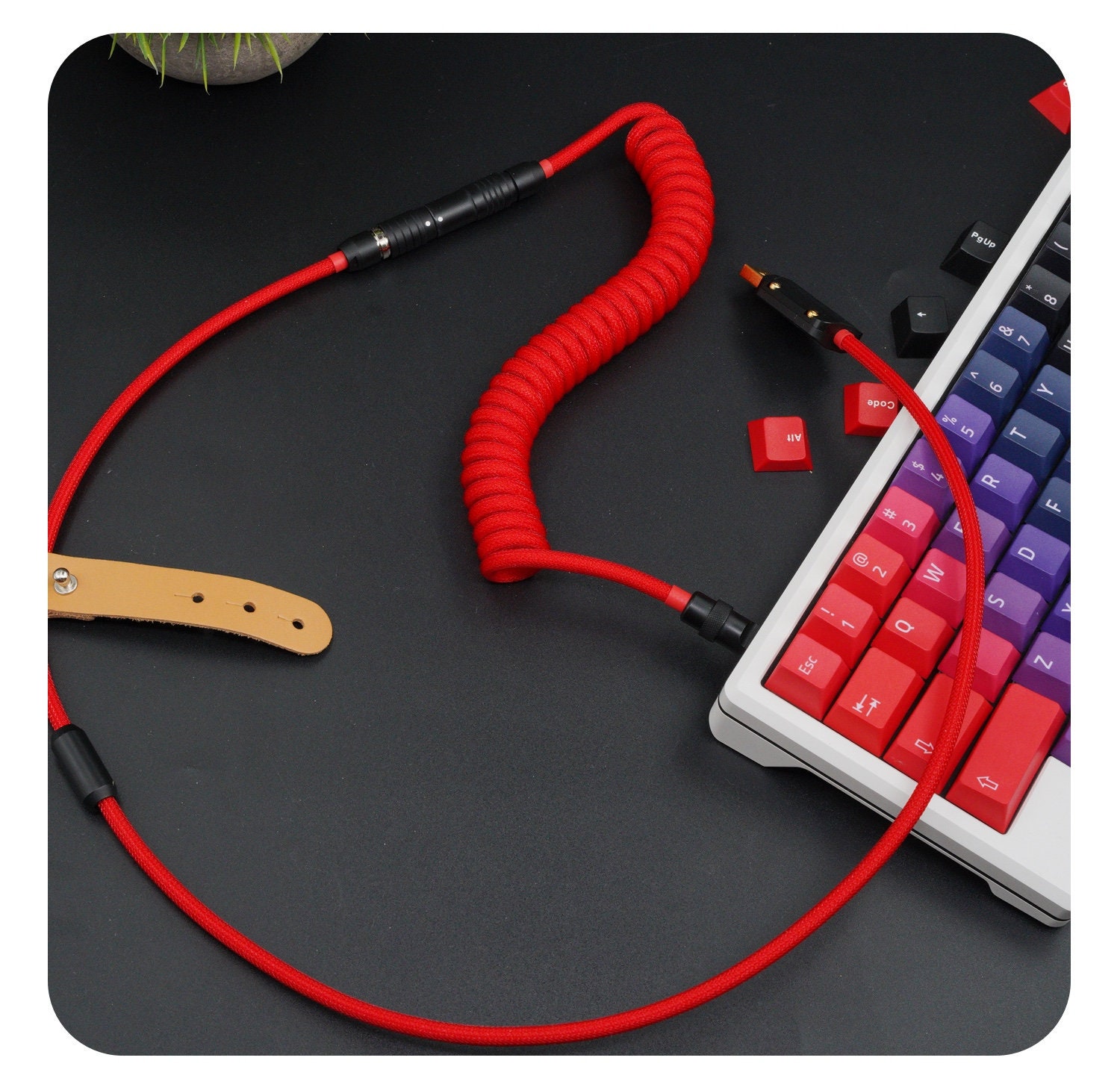 Coiled cable keyboard cable Custom Aviator USBC cable Etsy
