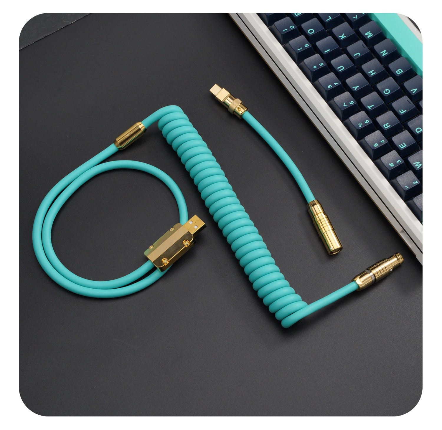 Keyboard Cable Coiled Cable Custom Cable Detachable Usb C Etsy