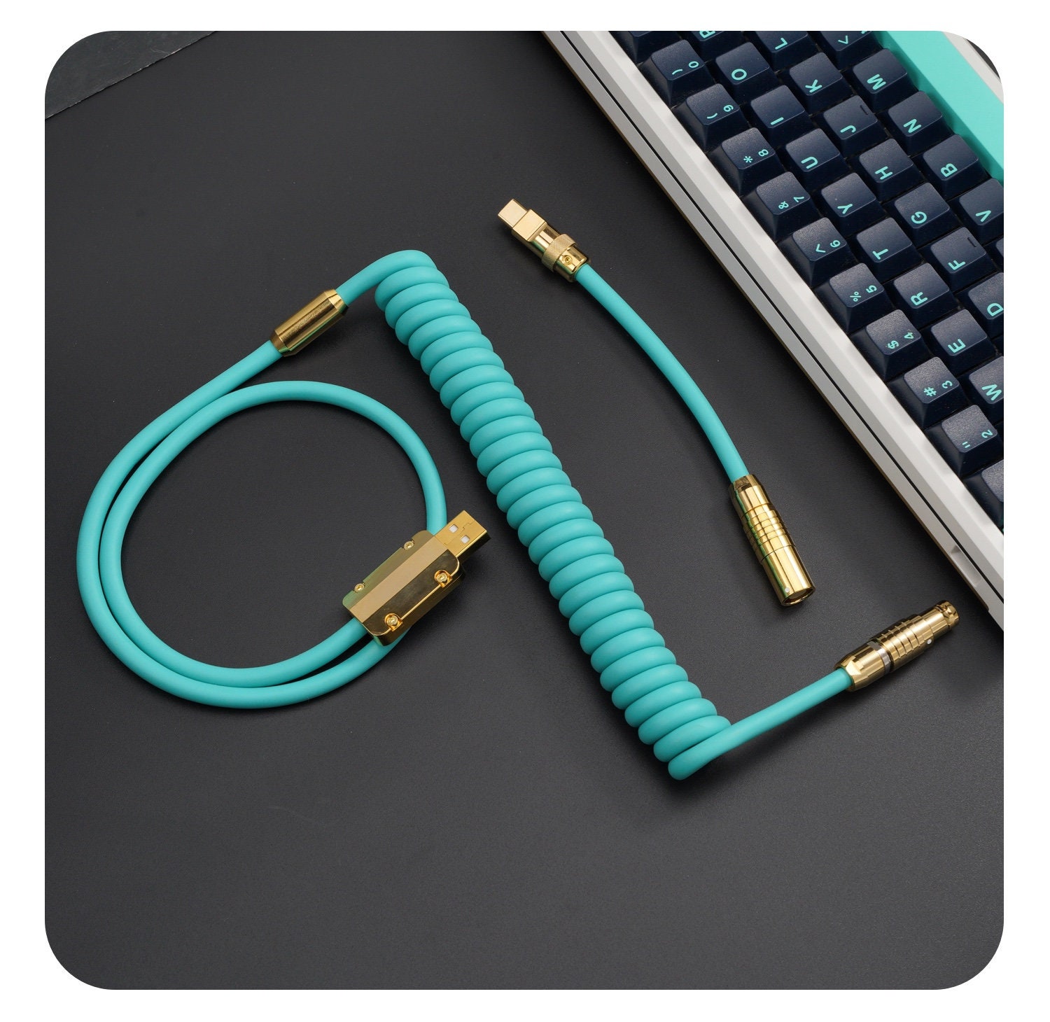 Keyboard Cable Coiled Cable Custom Cable Detachable USB C Etsy