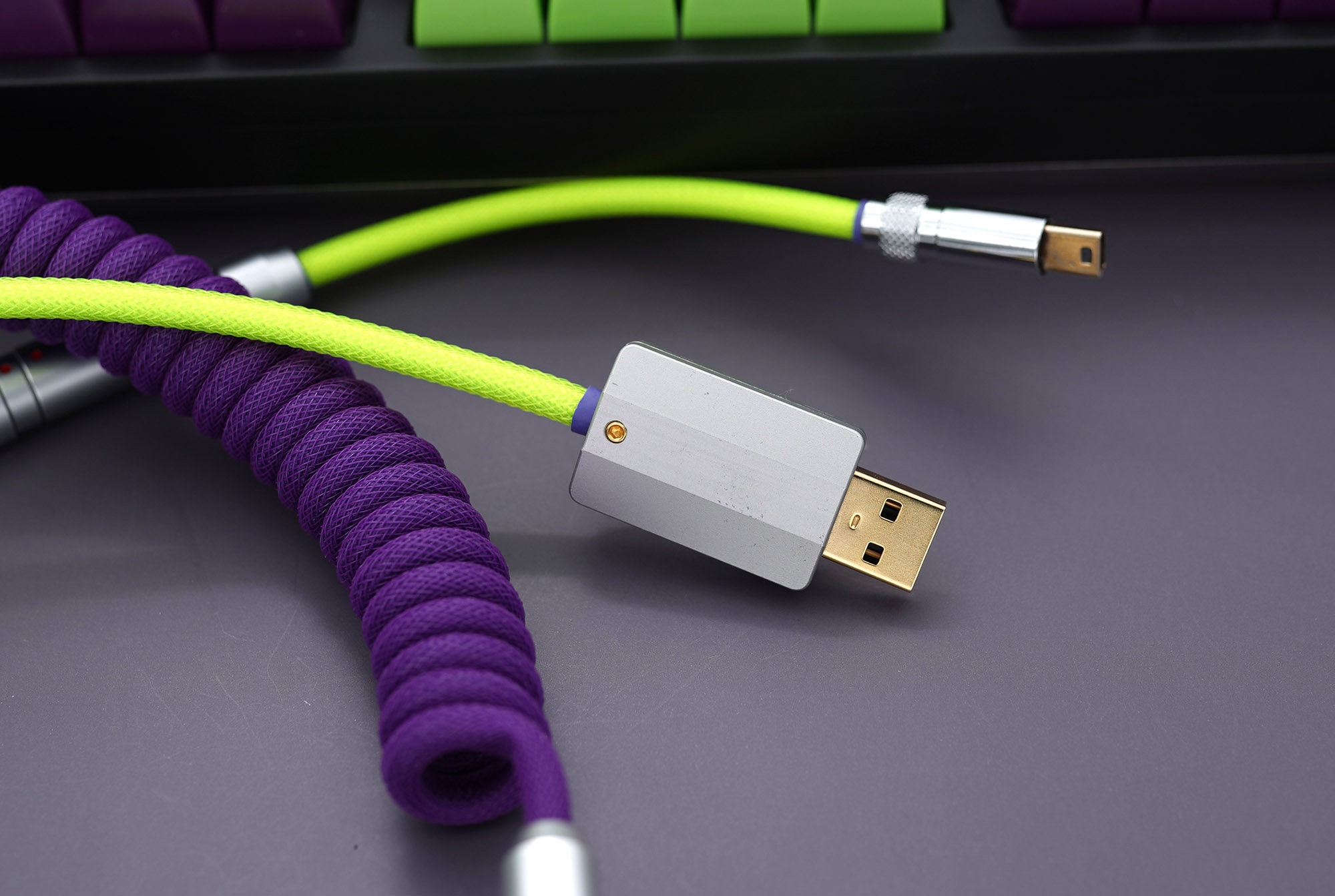 GeekCable Custom Coiled Aviator USB Cable custom usb cables Etsy